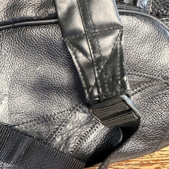 Vintage Patched Leather Multi Pocket Backpack - Picture 12 of 15